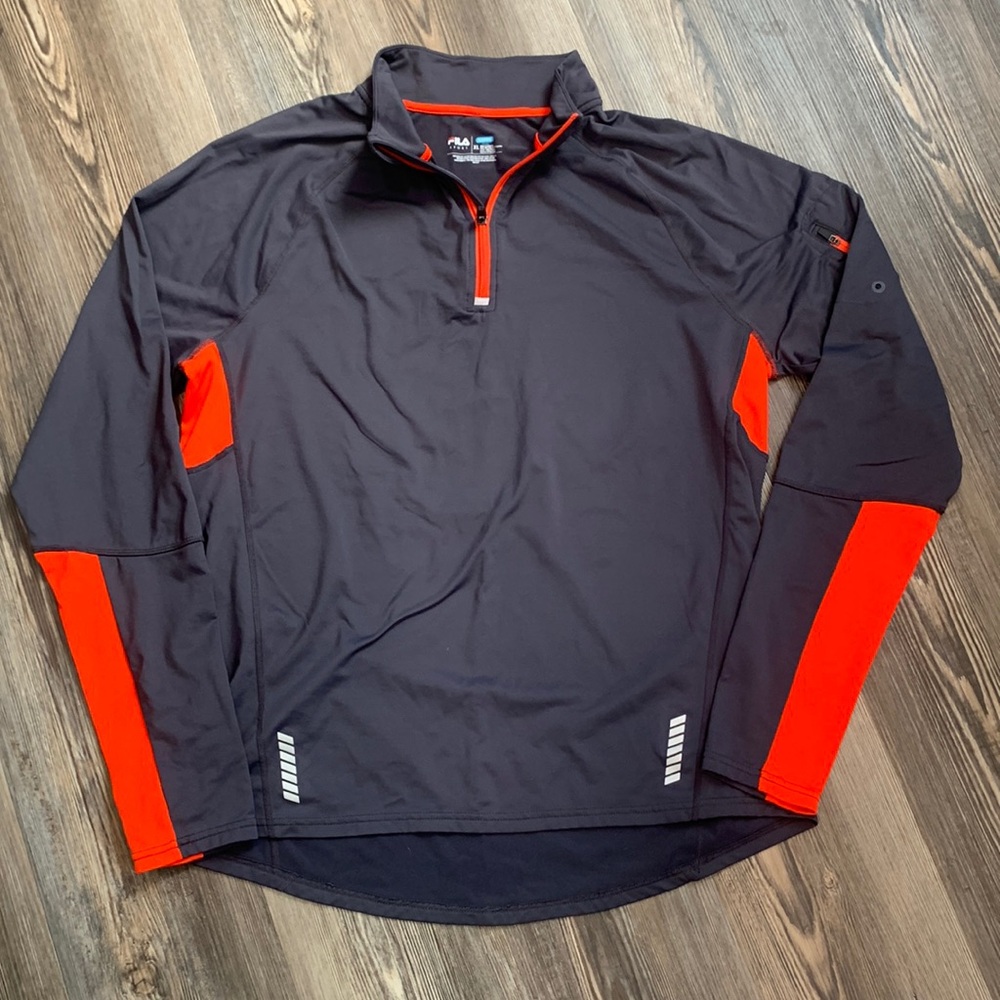 Fila Sport Fitted Performance Quarter Zip Running Pullover